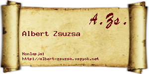 Albert Zsuzsa névjegykártya